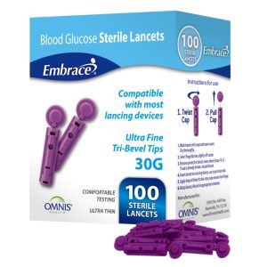 Lancet for Lancing Device Embrace 30 Gauge Non-Safety Twist Off Cap Finger
- CS/5000