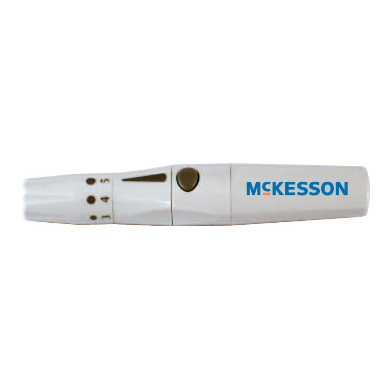 McKesson Push Button Activation Lancing Device for Fingers, Multiple Depths - BX/1