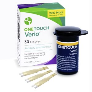 Blood Glucose Test Strips Verio 30 Strips per Pack For use with OneTouch Verio Gluscose Meter