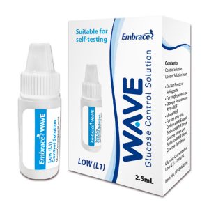 Blood Glucose Control Solution Embrace® WAVE 2.5 mL Level 1 - 1/EA