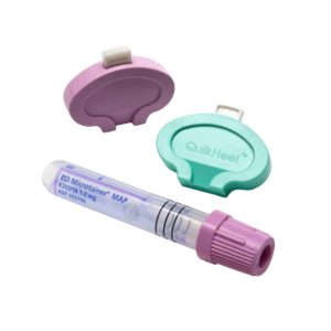 Pediatric Lancet BD Microtainer 2.5 mm Blade Retractable Push Button Activation Heel