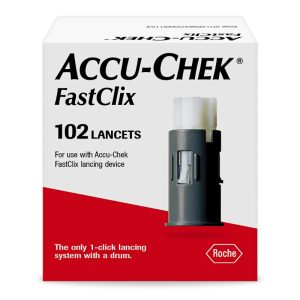 Accu-Chek FastClix Lancet, 30 Gauge, Preloaded Safety Drum, Track System - BX/100